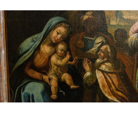 Nativity: painting from 17th century Italy - O/6052
