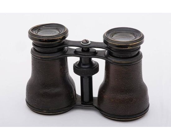 Antique French ISELI binoculars with case - O/2941