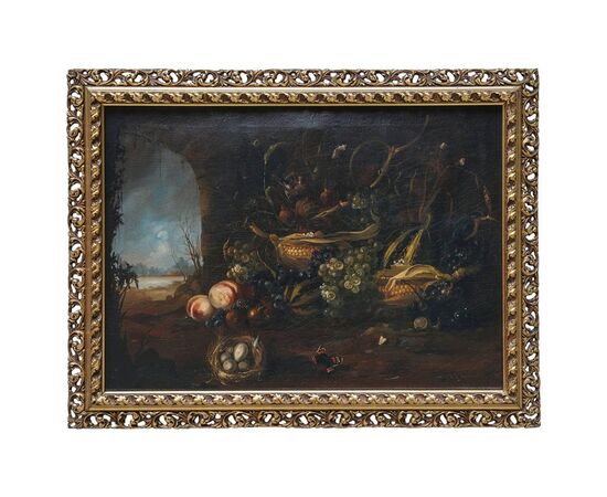 Old Italian painting in Flemish style - O/8240