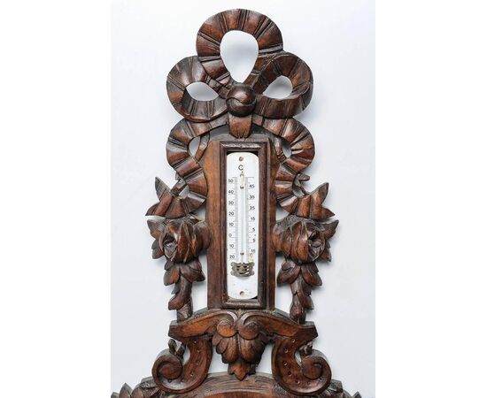 Antique French barometer with love knot - O/7660