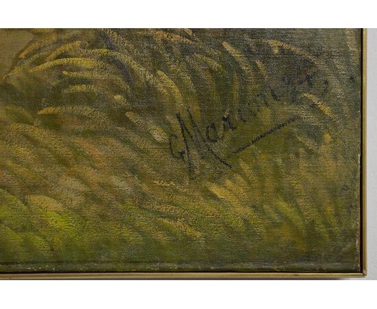 Large French painting "Autumn" dated 1894 - O/4805 -