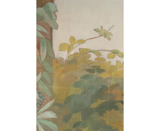 Antique French painted tapestry "Grass Juice" - O/4795