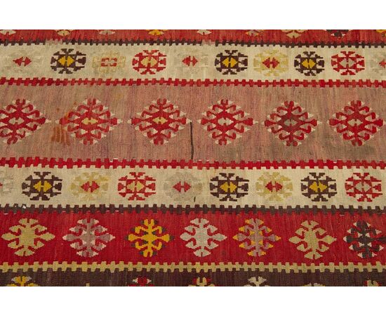 Antique Turkish Kilim Keissary Runner - n.1032