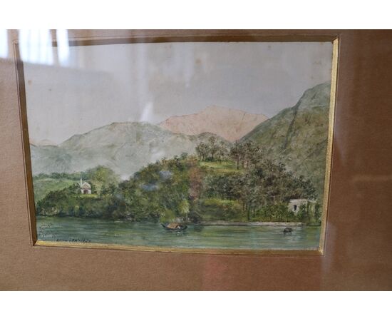 Painting, "Lake Como"
