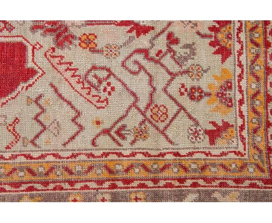 Large antique Turkish Ushak rug (940)