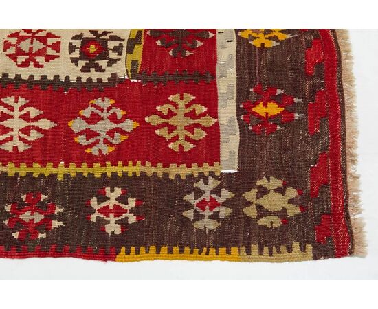 Antique Turkish Kilim Keissary Runner - n.1032
