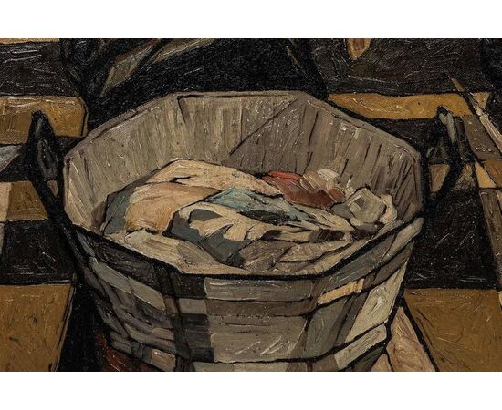 Italian Painting "Grey Sun" with Sophia Loren - O/5907
