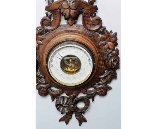 Antique French barometer with love knot - O/7660