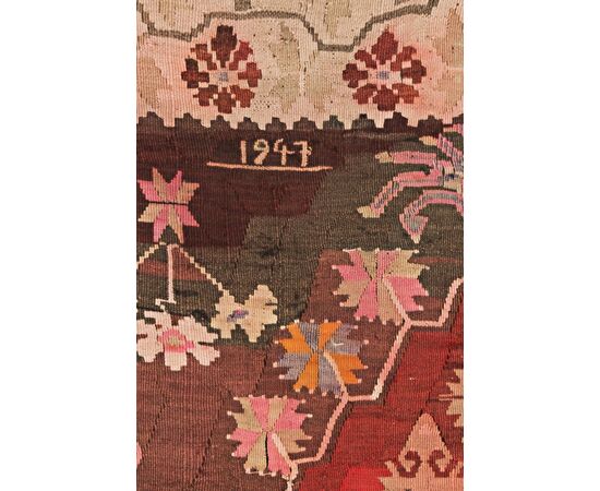 Old Turkish KARS kilim with date - From private collection - no. 992