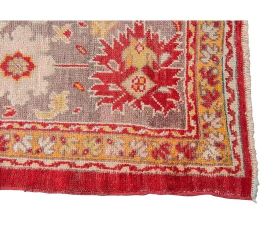 Large antique Turkish Ushak rug (940)