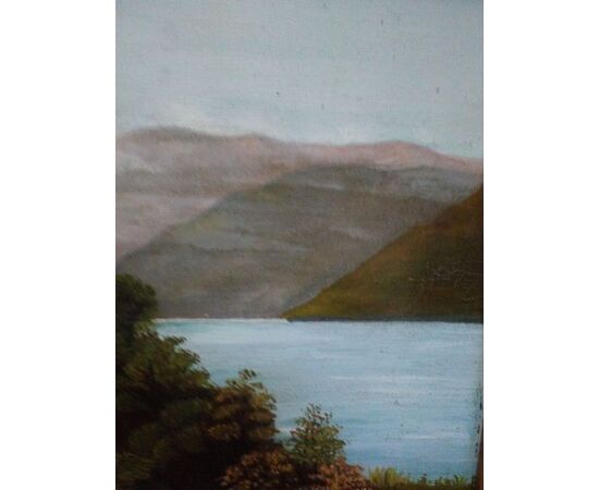 Dipinto, "Paesaggio con castello"