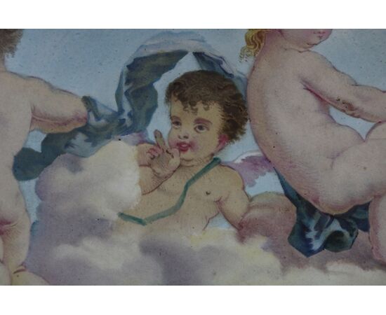 Coppia di tondi, "Giochi di amorini"