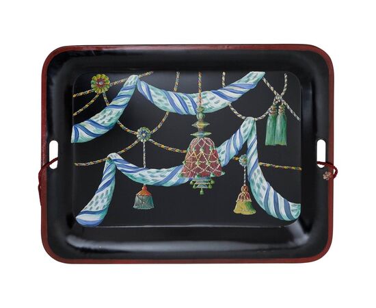 Italian hand-painted tray: for wall or coffee table stand - O/329