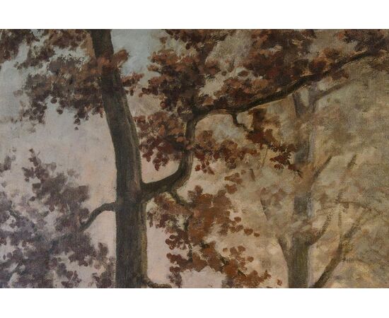Large French painting "Autumn" dated 1894 - O/4805 -