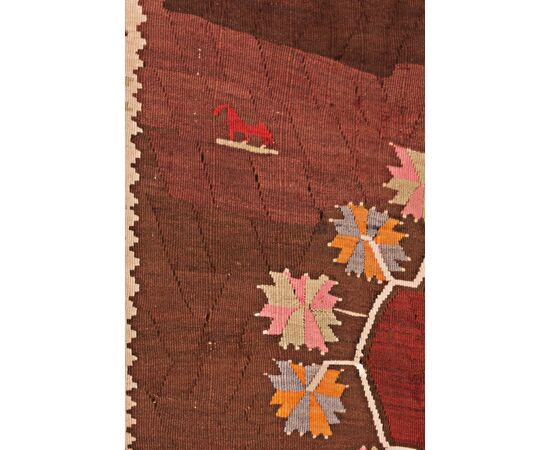Old Turkish KARS kilim with date - From private collection - no. 992
