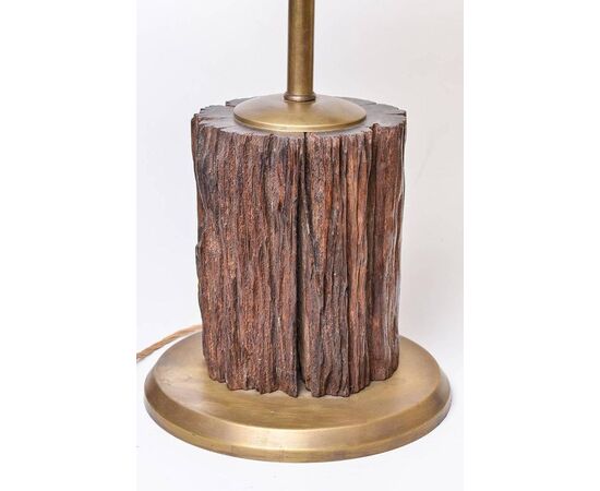 Fossil wood table lamps for mountain homes. O/7566-7567-7568