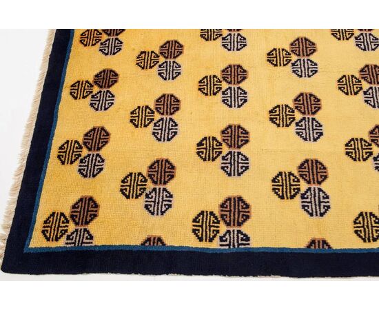Rare Chinese NING-XIA carpet with Cintamani pattern - no. 761