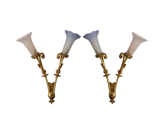 Pair of Italian bronze sconces - O/7078