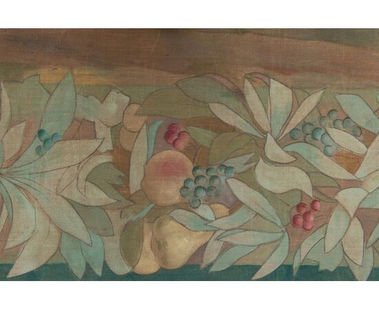 Antique French painted tapestry "Grass Juice" - O/4795