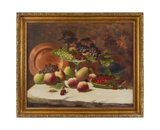 Antique still life oil on canvas - O/7133