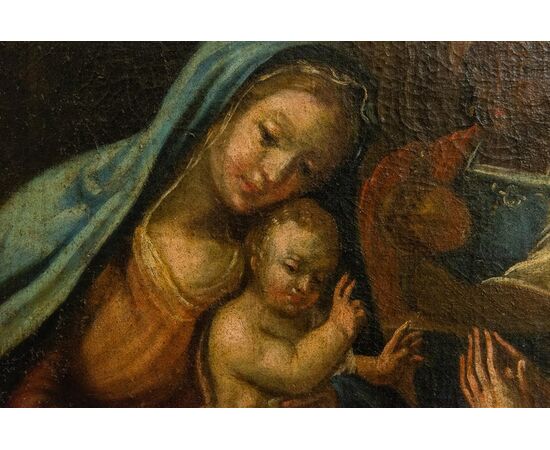 Nativity: painting from 17th century Italy - O/6052