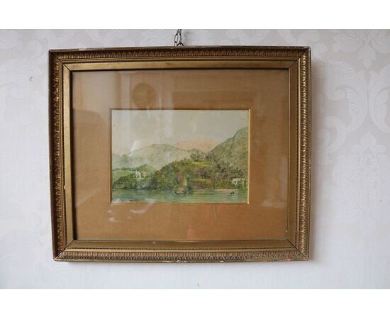 Painting, "Lake Como"
