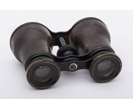 Antique French ISELI binoculars with case - O/2941