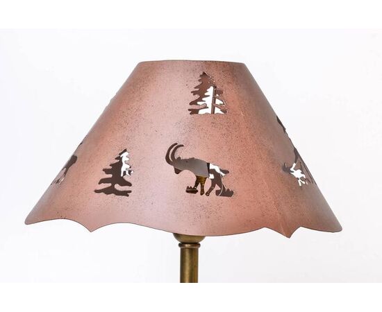 Fossil wood table lamps for mountain homes. O/7566-7567-7568