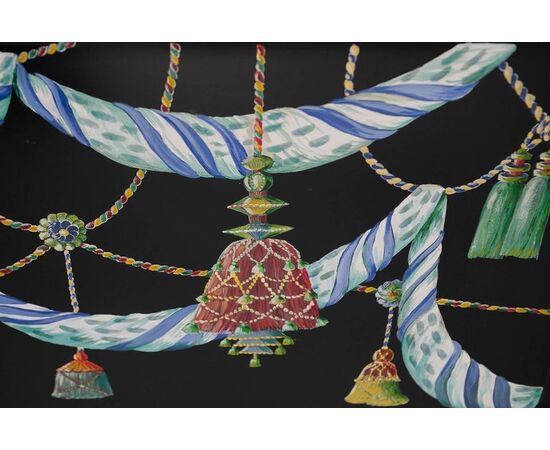 Italian hand-painted tray: for wall or coffee table stand - O/329