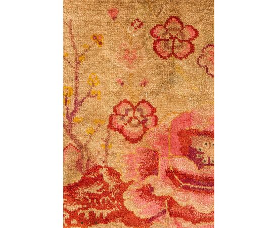 Unique Sinkiang rug with large vase - n.1229
