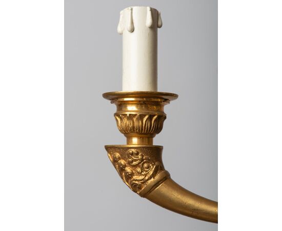 Empire period bronze chandelier - ref. O/4374