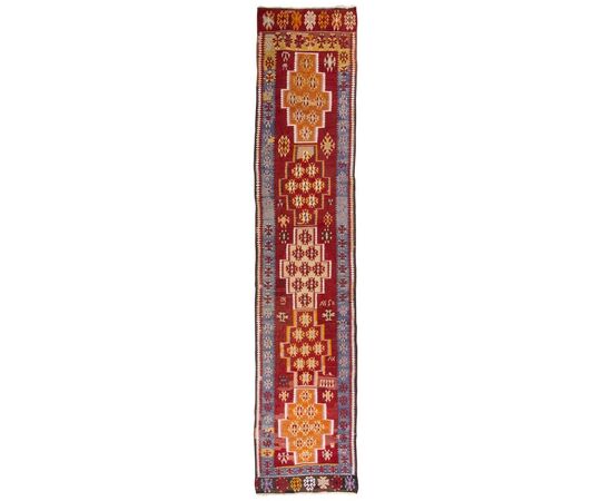 Galleria-passatoia turca ADANA di antica manifattura (n.837)