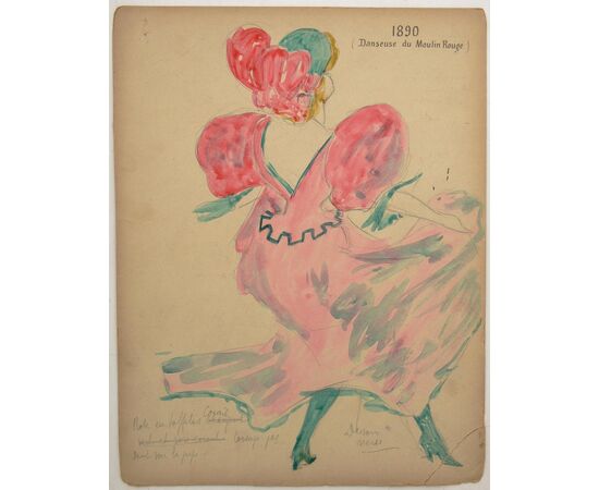 Series of antique drawings for the Moulin Rouge - ST/593