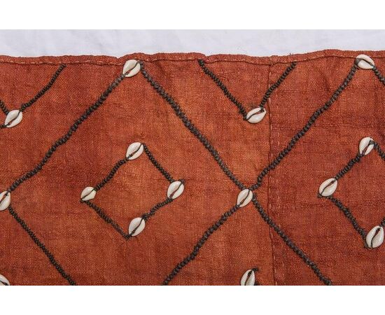 Antique African KUBA panel with shells - B/1676