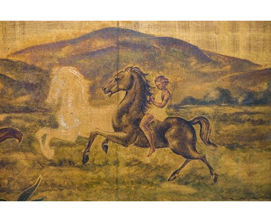 Rare painting AMAZONS - O/1739