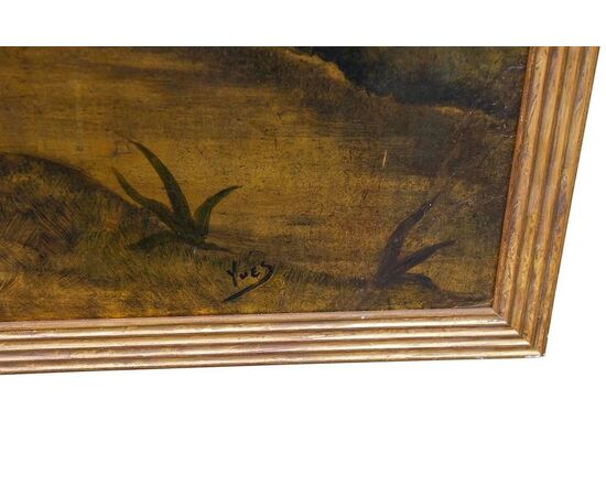 Rare painting AMAZONS - O/1739