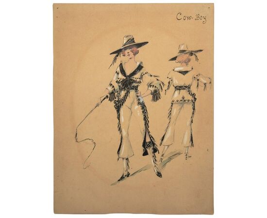 Series of antique drawings for the Moulin Rouge - ST/593