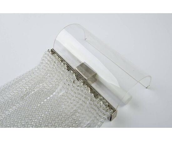 Pair of important wall lamps with glass fringes - O/6166