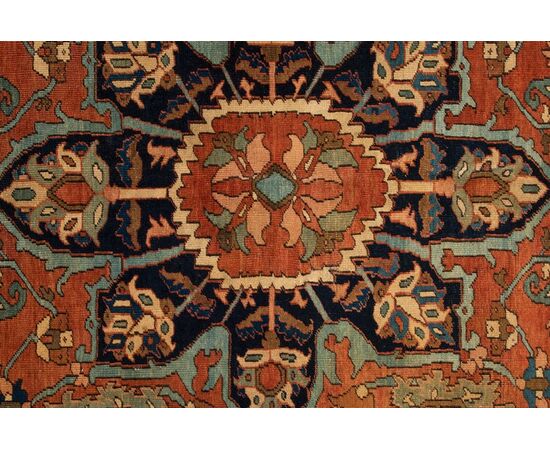 Large antique Heriz SERAPI carpet - (.853)
