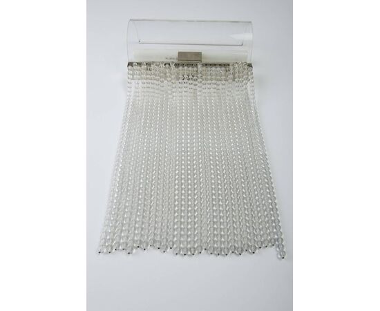 Pair of important wall lamps with glass fringes - O/6166