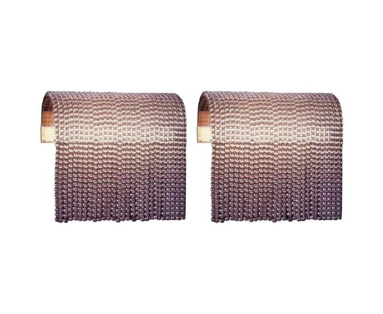 Pair of important wall lamps with glass fringes - O/6166