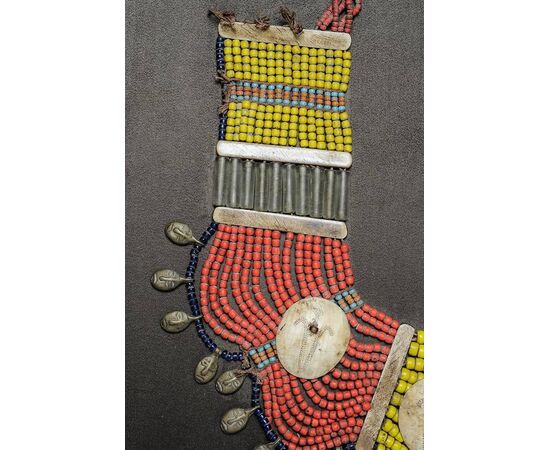 Antique NAGALAND necklace on panel - O/5381