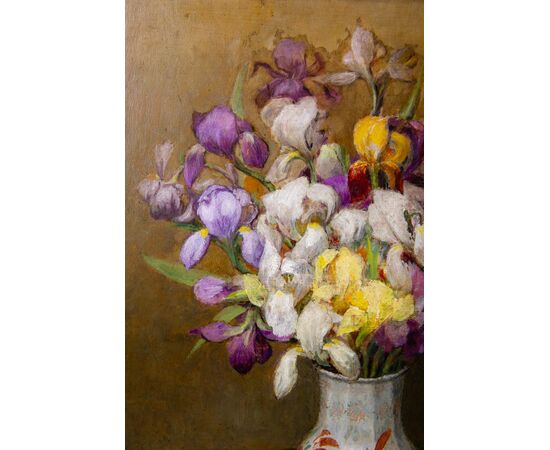 Painting "iris" oil on canvas - O/4898