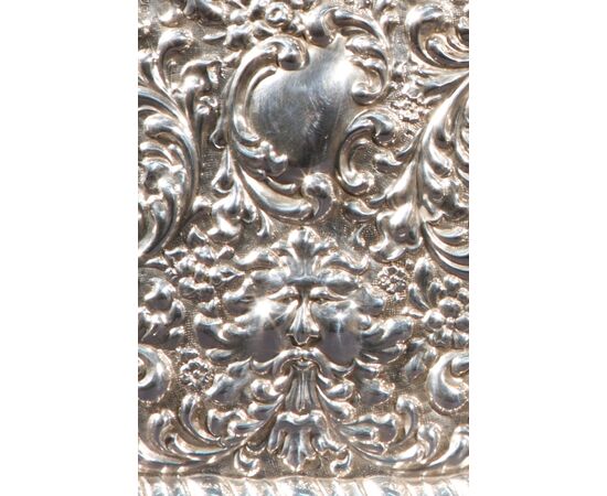 Pair of antique silver letter trays - A/2131-2132
