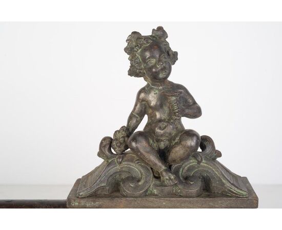 Frontalino in bronzo per camino con putti - O/ 3592