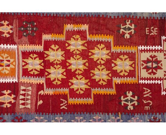 Galleria-passatoia turca ADANA di antica manifattura (n.837)