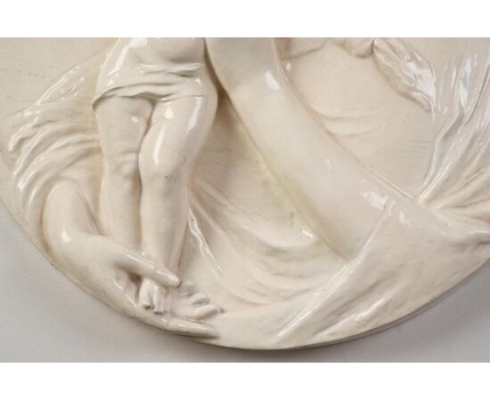 High-relief ceramic Madonna with Child - O/4832