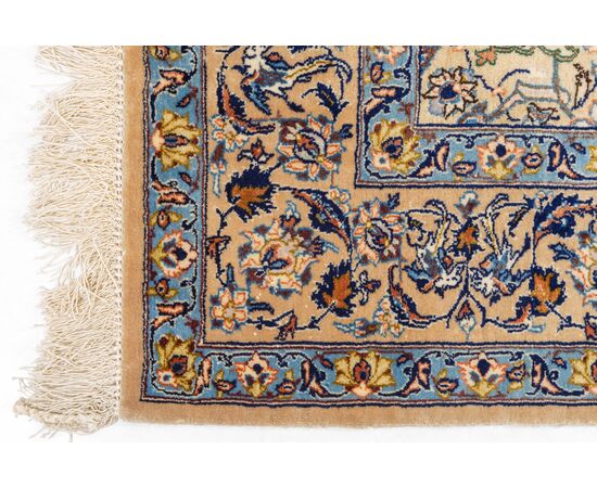 Iranian ISFAHAN carpet with silk warp - n.974