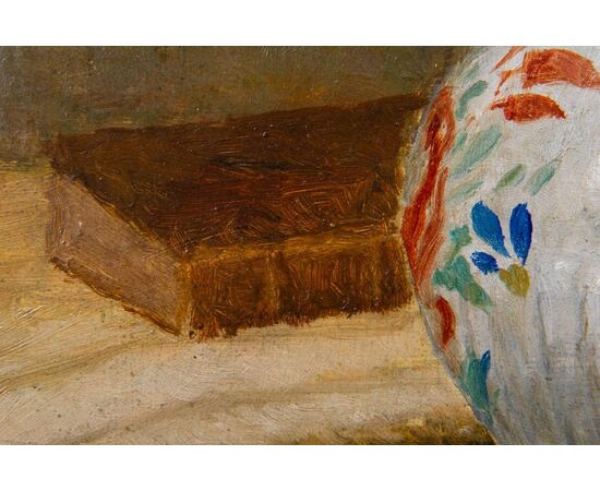 Painting "iris" oil on canvas - O/4898