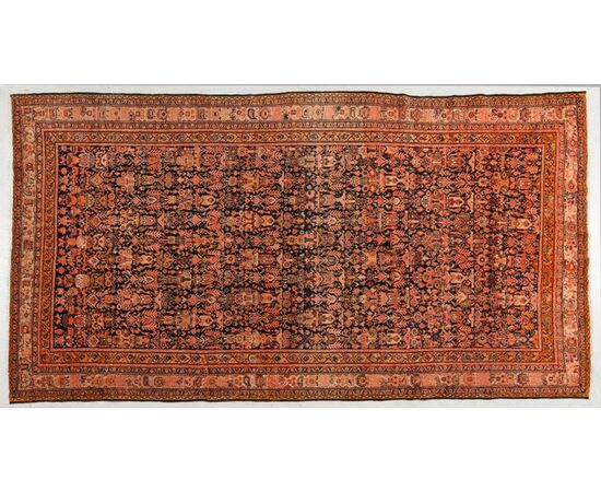 Antique large Persian MALAYER carpet with rare "zellol-soltan" design (727 c.p.)